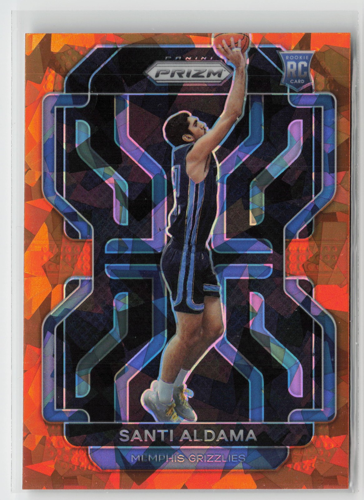 2021-22 Panini Prizm #276 Santi Aldama Orange Ice