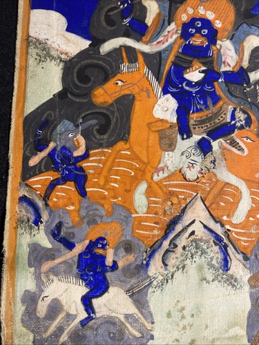 Antike mongolische tibetisch buddhistische Miniatur Tsakli Thangkas Mongolei #25-14x20 - Bild 4 von 8