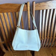 Kate Spade NY White & Tan Pebbled Shoulder Ba...