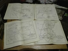 4 ANTIQUE MAPS OF BATTLES IN THE BOAR WAR - INCL. FREDERIKSTAD & VRYHEID