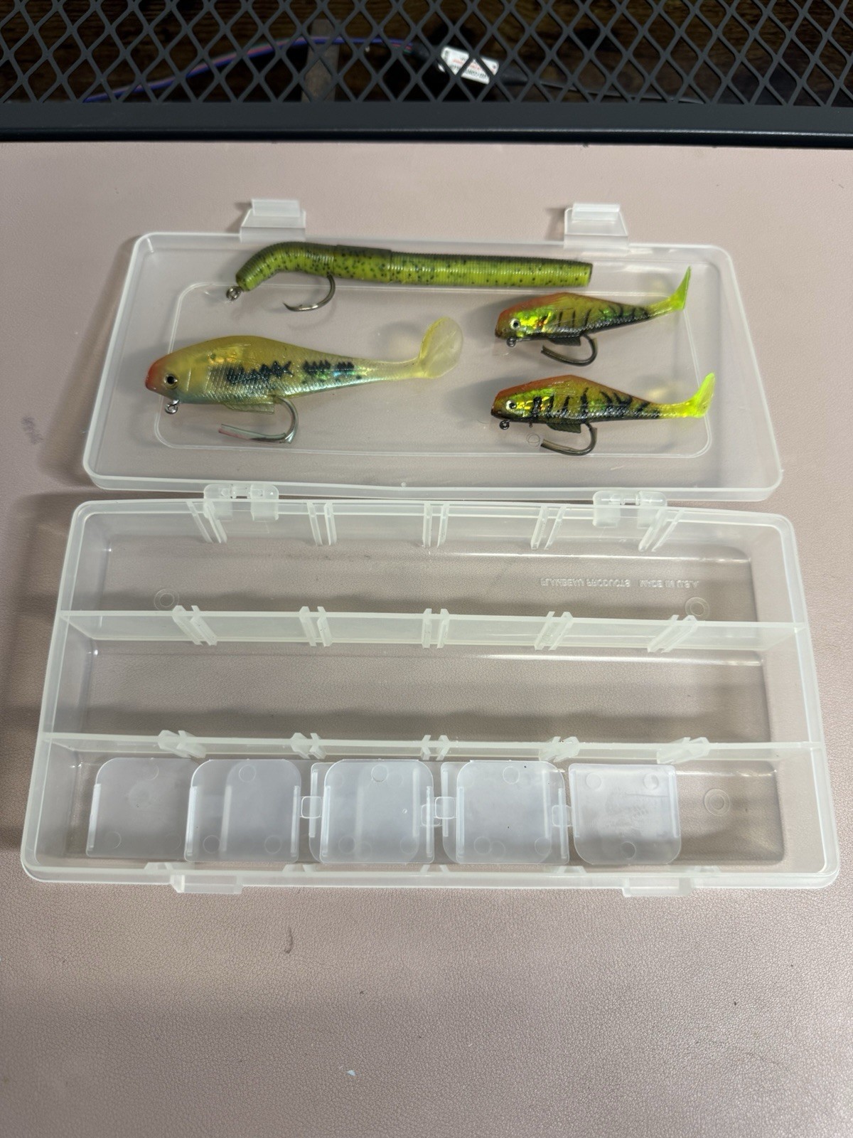 Fishing Lure Lot Soft Plastic Swimbaits Paddle Tail Worm Lures Jig Hooks Case - Image 2