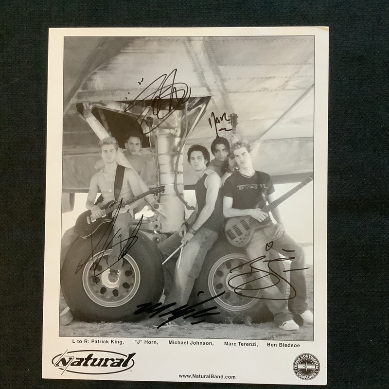 Vintage Natural Band Promotional Photo Signed By Members Rare 