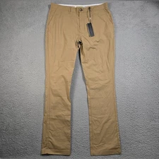 Nifty Genius Chino Pants Men 36x33 Beige Khaki Straight lightweight Dress NG NWT