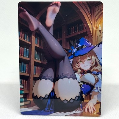 Genshin Impact Lisa Goddess Anime Waifu ACG Foil Card
