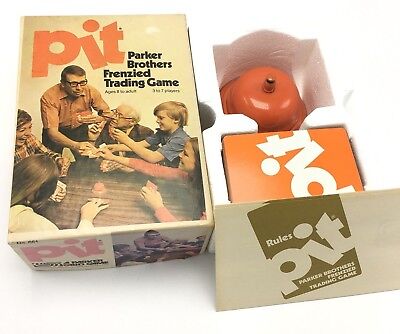 1973 Parker Brothers 1973 Pit Card Game Orange Bell Parker Brothers USA Made No.661 game Vintage Pit Card Game with Bell Morethebuckles