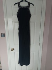 D119 WOMANS LAUNDRY BNWT DESIGNER BLACK SLEEVELESS EVENING MAXI DRESS UK 8 EU 36