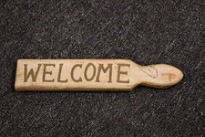 Farmhouse Rustic Mini WELCOME sign wooden wall hanging porch garden kitchen
