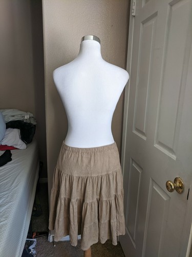 Unbranded Size L Soft Brown Skirt Beige Insert Fleece-like material Drawstring - Picture 3 of 8