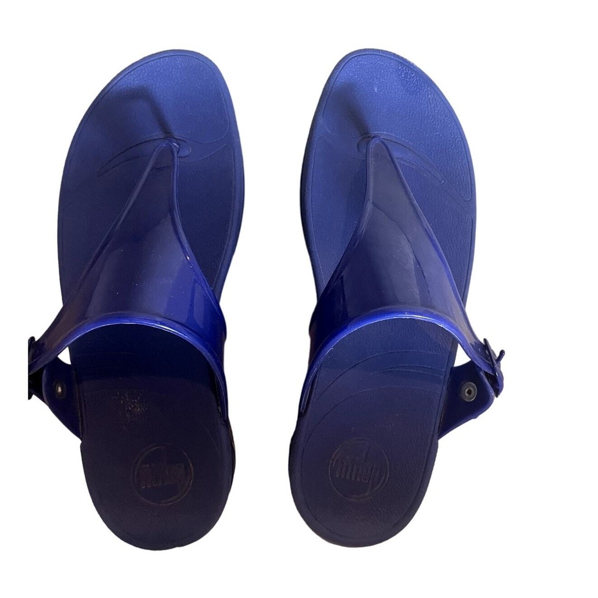 Fitflop Super Jelly Blue Platform Wedge Womens | eBay