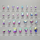 100pcs Small Shape Crystal Clear AB Czech Crystal Rhinestone Flatback Nail Art