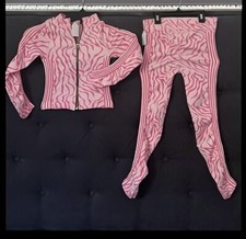 2pcs High Stretch Sports Zip Up Crop Jacket  Scrunch Butt Leggings