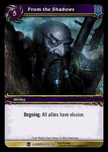 From the Shadows #151 RARE / Heroes of Azeroth ENG Warcraft TCG - Photo 1/1