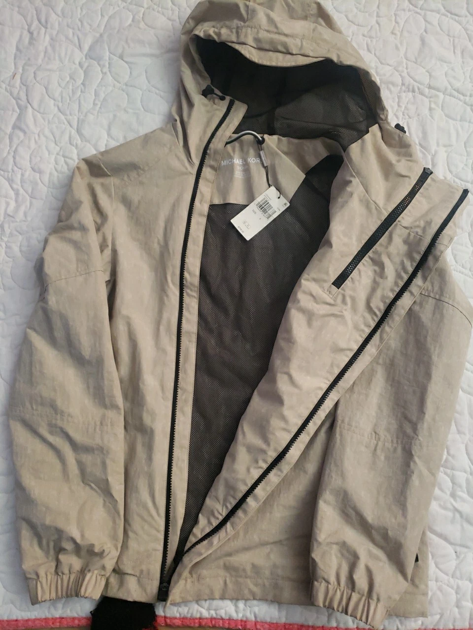 Giacca con cappuccio Michael Kors Cargo Nuova Small Dune