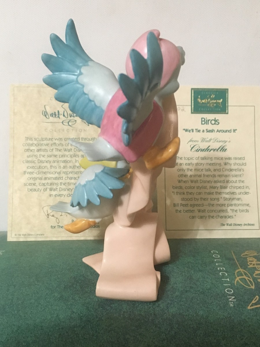 WDCC Disney Cinderella Birds Tie A Sash Around It Sculpture