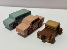 Brio MINICARS SET Bus Truck Autos RIMLESS WHEELS Wooden Vehicles 1980s