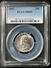 1963  25C Washington Quarter Dollar PCGS MS65  33932936