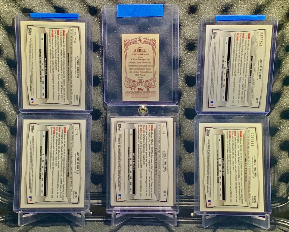 🔥⚾️ JOSE ABRRU Rookie Card 2014 1st Bowman Chrome RED Refractor /25 GREEN /75📈 - Image 2 of 2