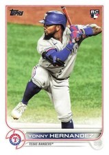 2022 Topps #363 Yonny Hernandez     Texas Rangers Rookie