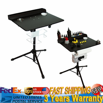 Tattoo Work Station Collapsible Tripod Tray Stand Height Adjustable New