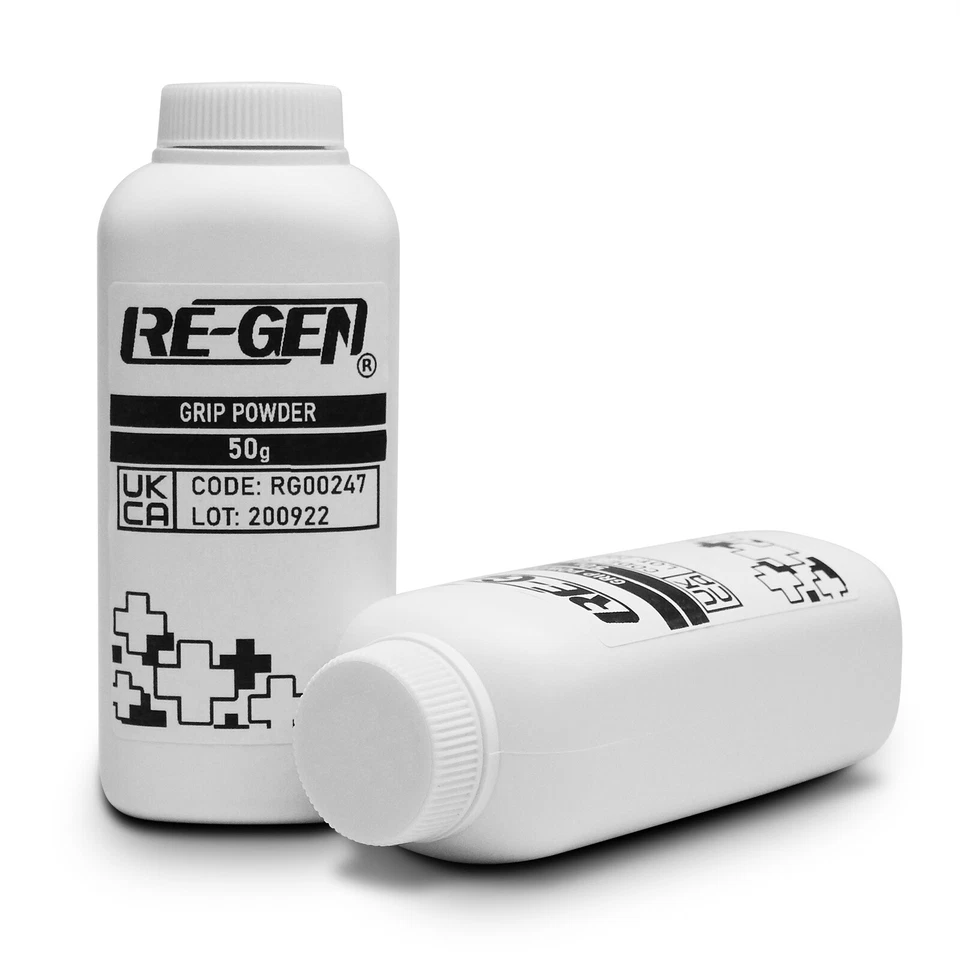RE-GEN Grip Powder 50g Flasche Doppelpack, Schläger Sport, Gymnastik, Basketball