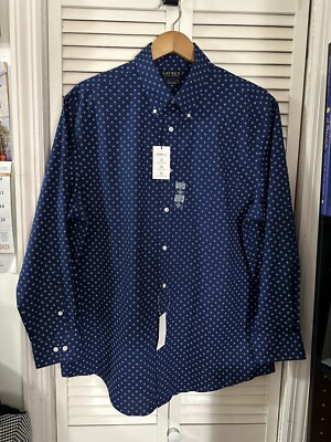 LAUREN RALPH LAUREN ULTRAFLEX STRETCH LONG SLEEVE SHIRT XL 17 32/33 REGULAR FIT