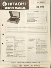 Hitachi - Model HT-60S Service Manual - Original