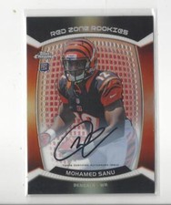 2012 Topps Chrome Red Zone Rookie Mohamed Sanu AUTOGRAPH Bengals (No #, 1 Made!)
