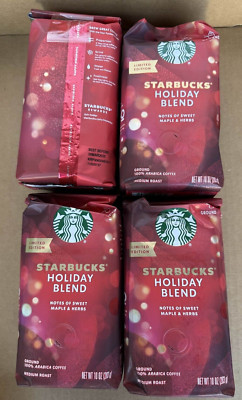 Starbucks Holiday Blend Ground Coffee - 10 Ounce - 4 Bags check BB!