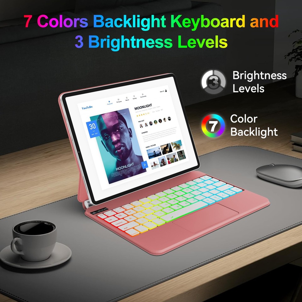 Keyboard Case for iPad Air 11 inch 2024 (M2) & iPad Pro 11 Inch (4th