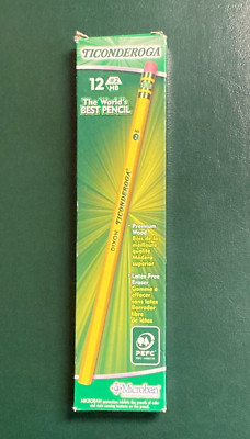 Vintage Dixon Ticonderoga Pencils 13882 No. 2 Soft 11 Count - Made in USA