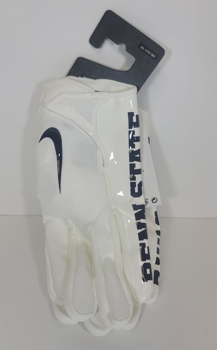 Nike Penn State Nitty Lions Vapor Jet Football Gloves 3XL White Men’s  DX5273-112