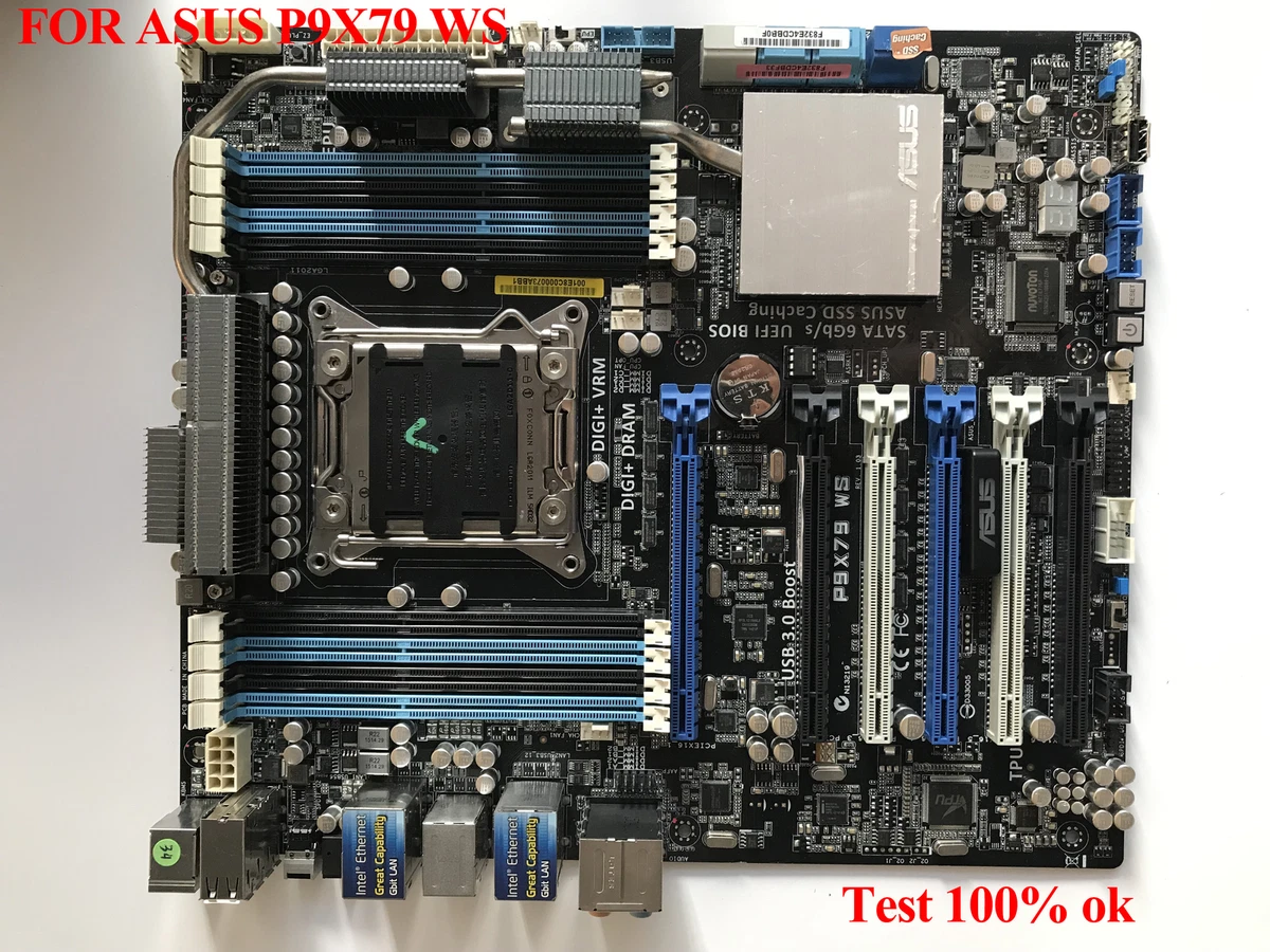 FOR ASUS P9X79 WS X79 Desktop Workstation 2011 Pin 2650 I7 3930K CPU Test ok