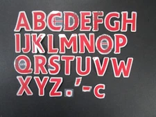 2007 - 2013 OFFICIAL SPORTING ID LEXTRA RED PLAYER SIZE SHIRT LETTERS 53MM