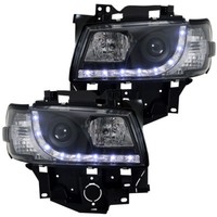 Scheinwerfer Set TFL Tagfahrlicht Design FüR VW T4 Multivan Bj. 96-03 Schwarz