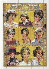 Senegal 1998 - Commemoration of Princess Diana Sheetlet, Part 1 - MNH