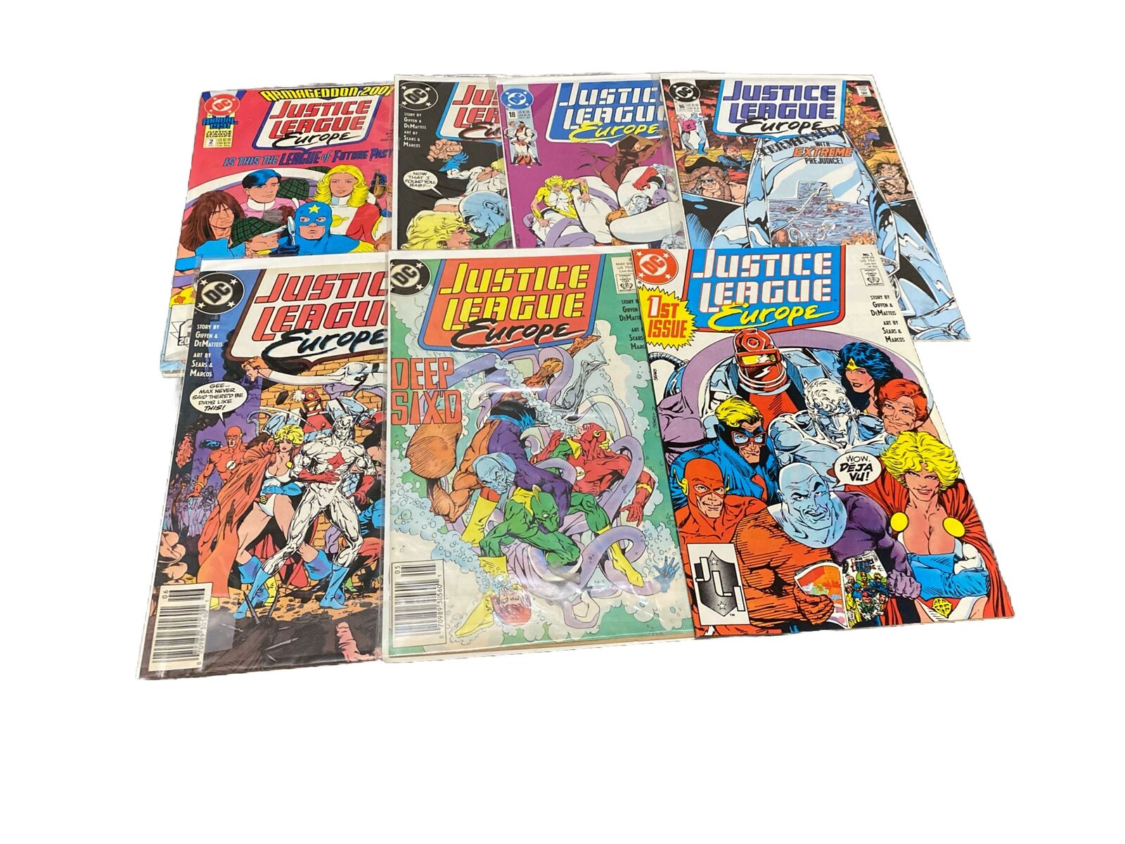 Justice League Europe ( lot of 7 1989) DC Comics Issues #1 2 3 5 16 18 Annual 2