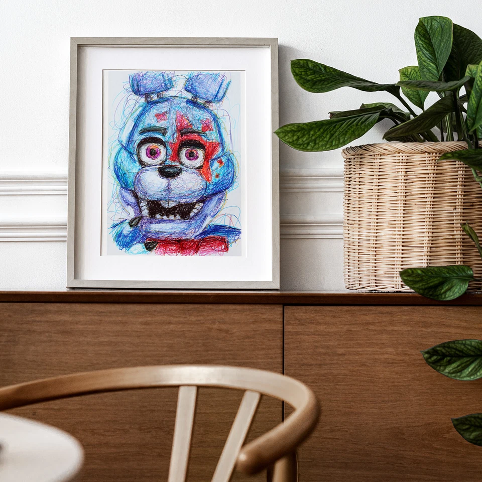 Impresión de bolígrafo Glamrock Bonnie, Five Nights at Freddy's Security Breach Art Foto 3 de 3