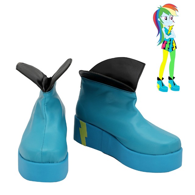 Rainbow Dash Shoes My Little Pony Equestria Girls Cosplay Women Boots | eBay