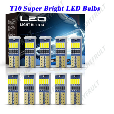 Dash Cluster Gauge WHITE 10pcs LED LIGHT KIT Fits Chevrolet S10 1982-1986