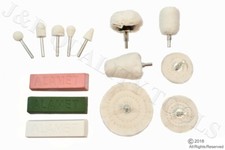14 Piece ALUMINUM BUFFING POLISHING KIT Buffer Polisher Auto & Motorcycle Detail