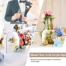 Arch Acrylic Sign Stands Arched/Square Shape DIY Stylish Party Decor Ornament