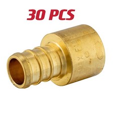 30 PCS EFIELD PEX 1/2" X 1/2" Female Sweat Adapter Brass Crimp Fittings,No Lead