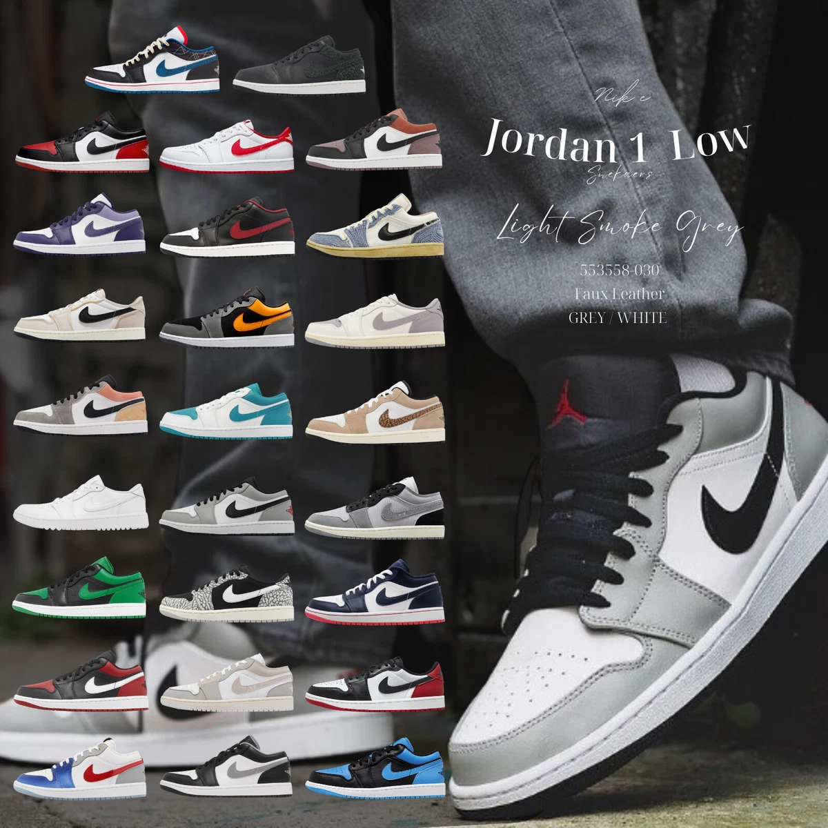 Nike Air Jordan 1 Low Retro Men AJ1 Casual Lifestyle Shoes