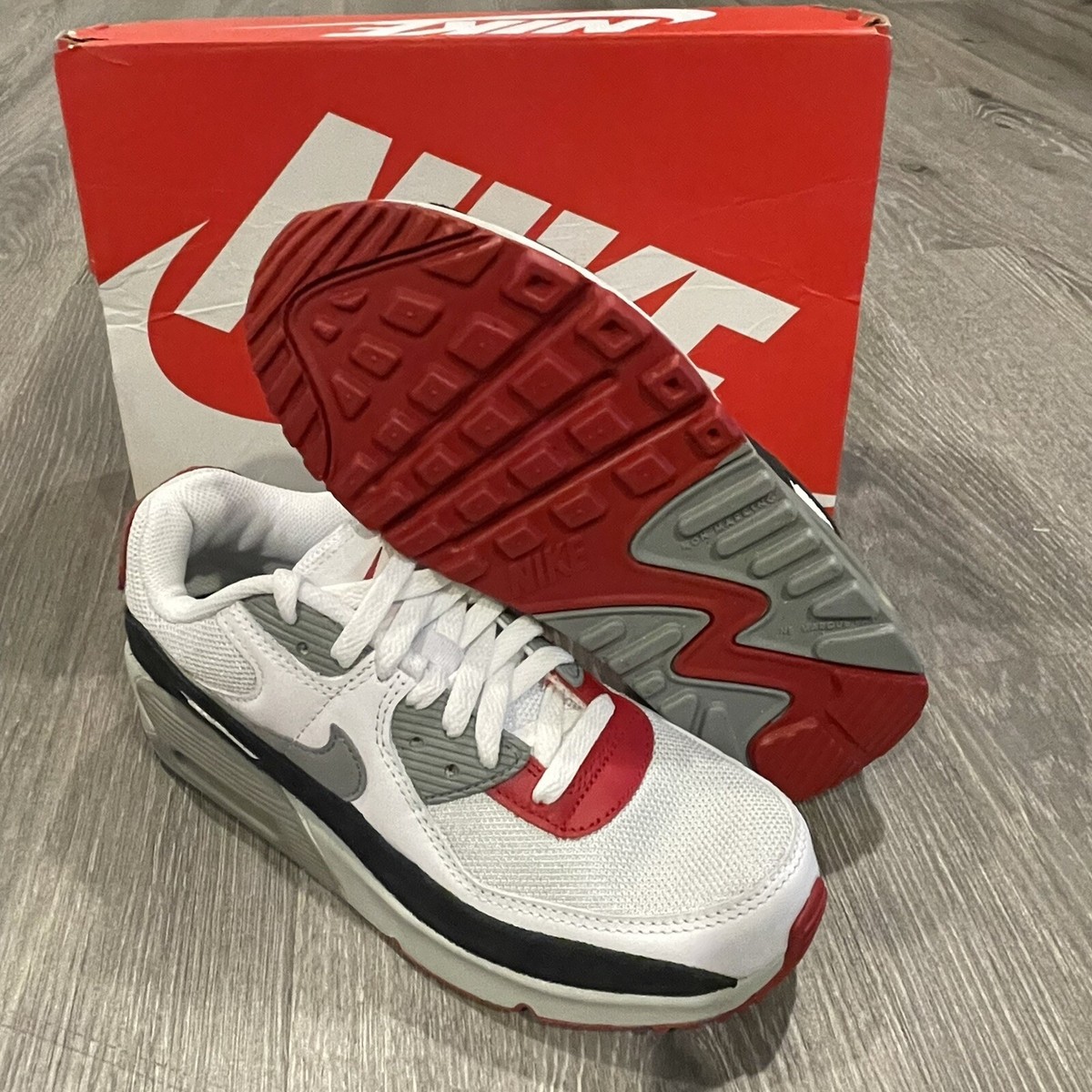 Nike Air Max 90 LTR Photon Dust/Particle Grey CD6864-019 GS Sz 4Y