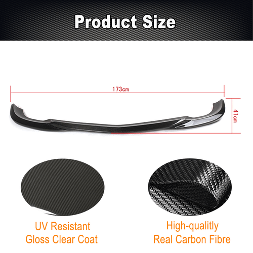 For Benz W204 C200 C300 C350 Sport 2009-11 REAL Carbon Front Bumper Lip Spoiler - Picture 7 of 12