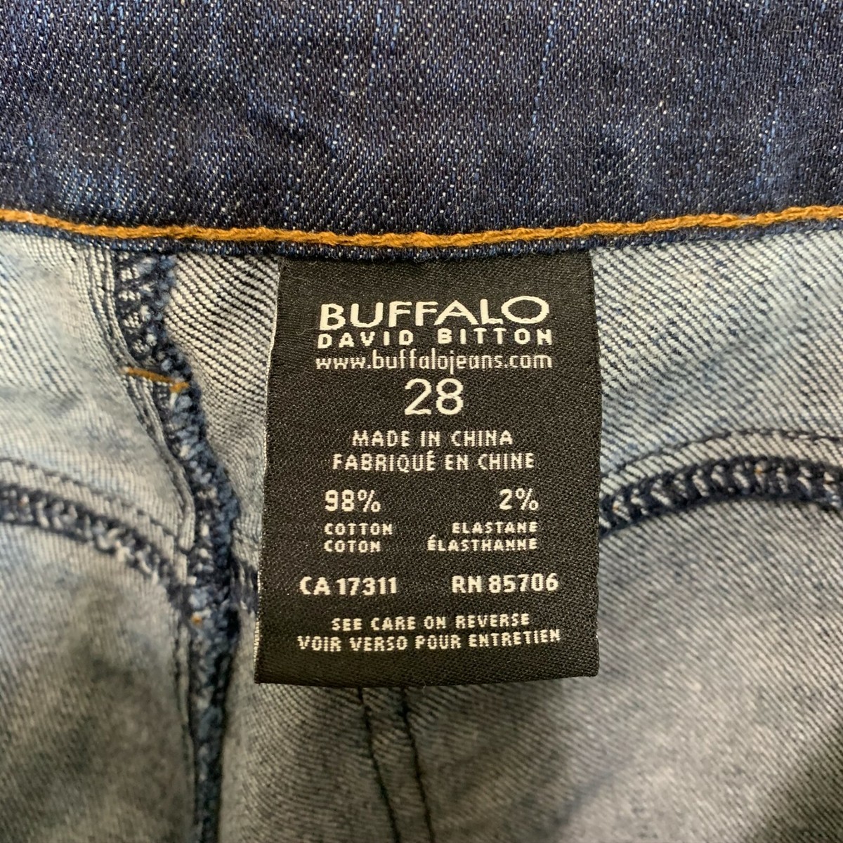 Buffalo David Bitton Women Felow Stretch Flare Jeans 28 Blue Dark Wash
