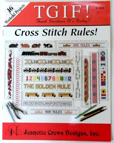 Jeanette Crews Designs TGIF Counted Cross Stitch Pattern #208 - Picture 5 of 5
