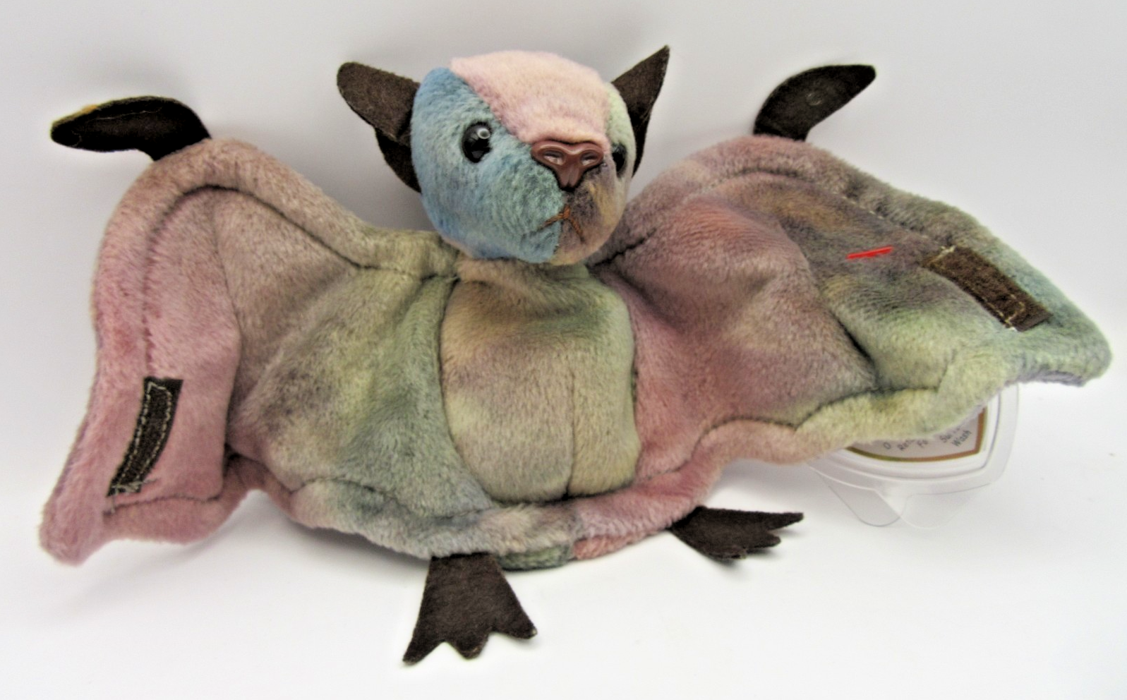 TY BEANIE BABY BATTY - MULTI COLOURED BAT - MINT CONDITION - RETIRED WITH TAGS