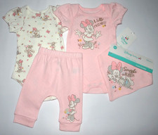 Baby girl clothes, Newborn, Disney Baby Minnie Mouse 4 piece set