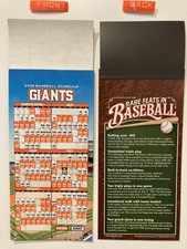 MLB SAN FRANCISCO GIANTS  2026 SCHEDULE (9" X 3 1/2") TEAMS, DATES & TIMES - NEW